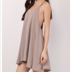 TOBI Makin’ That Braid Taupe Swim Coverup